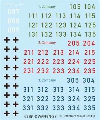 Flames of War: D-Day - Waffen-SS Decal Set - 