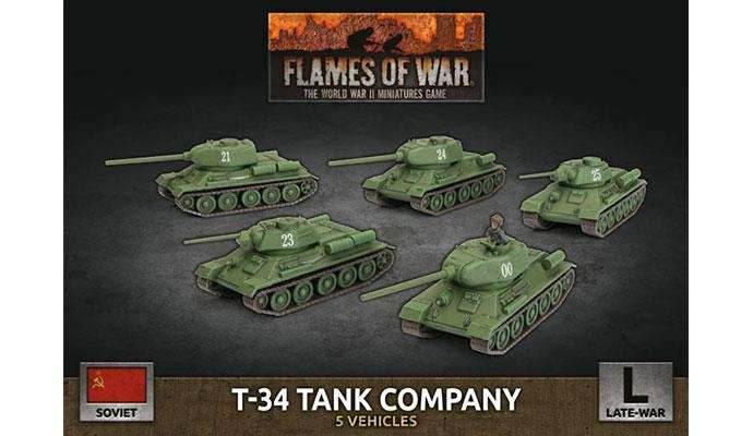 Flames of War: Soviet T-34 Tank Company (Late War) - 