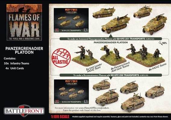 Flames of War: German Panzergrenadier Platoon (Late War) - 