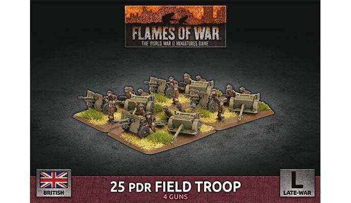 Flames of War: British 25 pdr Field Troop (Late War) - 