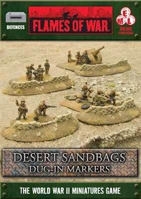 Flames of War: Desert Sandbags - Dug In Markers - 