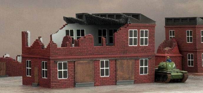 Flames of War: Destroyed Brick Factory - 