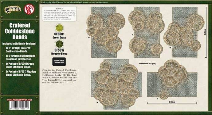 Flames of War: Cratered Cobblestone Roads - 