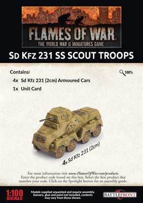 Flames of War: German SD KFZ 231 SS Scout Troops (Late War) - 