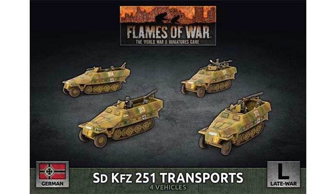 Flames of War: German SD KFZ 251 Transports (Late War) - 
