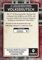 Flames of War: D-Day - Waffen-SS Command Card Pack - 