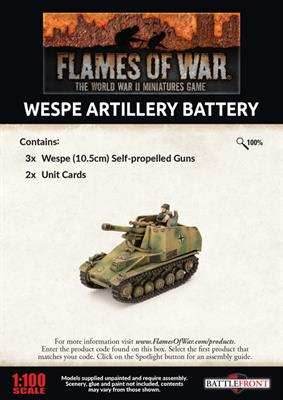 Flames of War: German Wespe Artillery Battery (Late War) - 