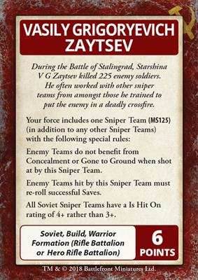 Flames of War: Soviet Enemy at the Gates Command Cards - 
