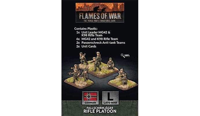 Flames of War: German Fallschirmjäger Rifle Platoon (Late War) - 