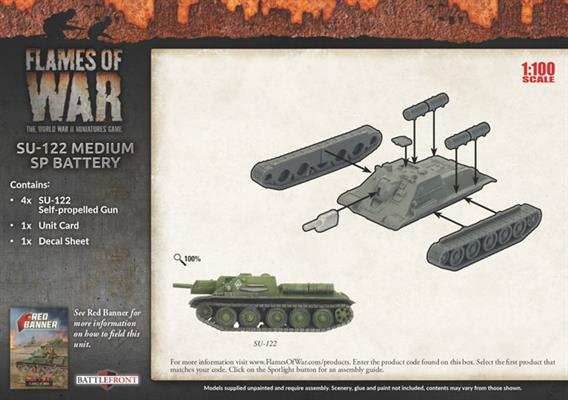 Flames of War: Soviet SU-122 Medium SP Battery (Mid War) - 