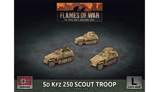 Flames of War: German SD KFZ 250 Scout Troop (Late War) - 