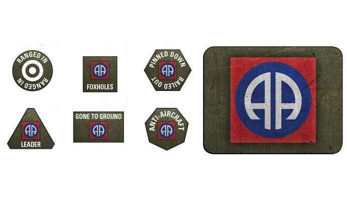 Flames of War: American 82nd Airborne Division Division Tokens and Objectives - 