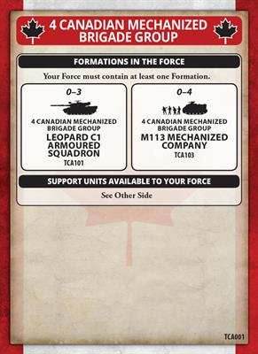 Team Yankee: Candian Mechanised Platoon - 