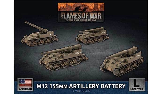Flames of War: American M12 155mm Artillery Battery (Late War) - 