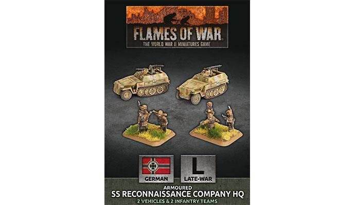 Flames of War: German Armoured SS Reconaissance Company HQ (Late War) - 