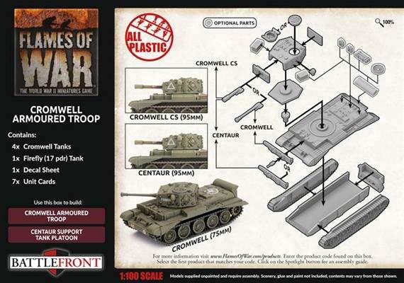 Flames of War: British Cromwell Armoured Troop (Late War) - 