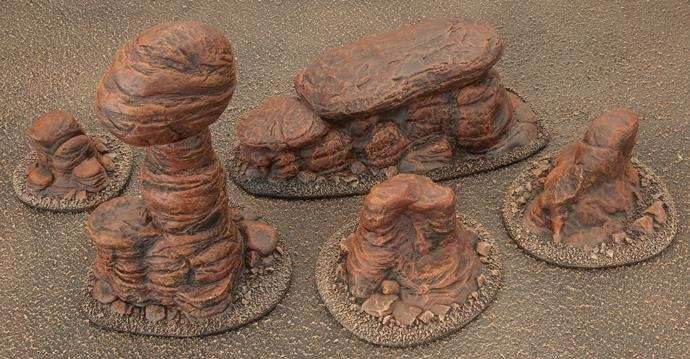 Battlefield in a Box: Badlands Tors - Mars - 