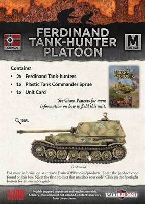 Flames of War: German Ferdinand Tank-Hunter Platoon (Mid War) - 