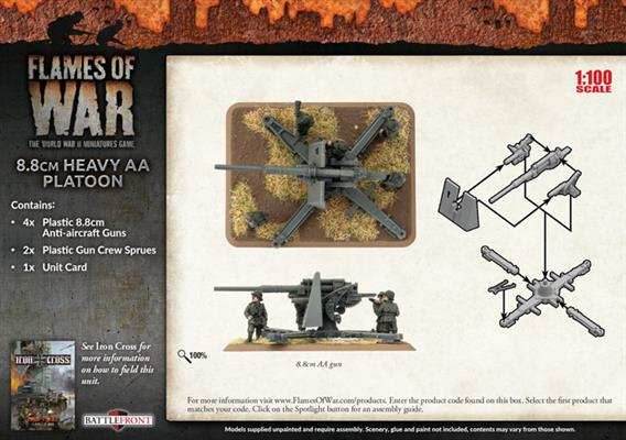Flames of War: German 8.8cm Heavy AA Platoon (Mid War) - 