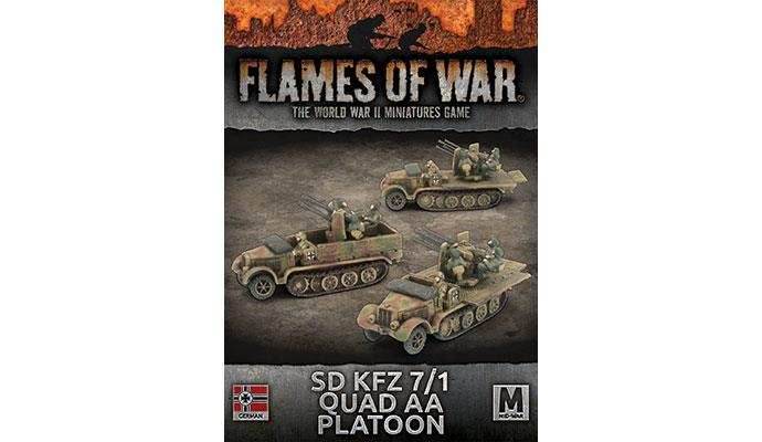 Flames of War: German SD KFZ 7/1 Quad AA Platoon (Mid War) - 