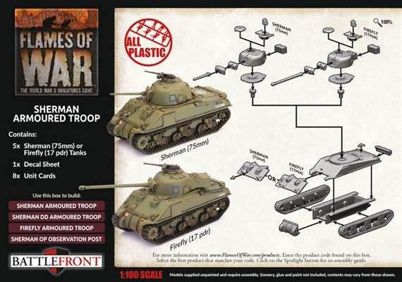 Flames of War: British Sherman Armoured Troop (Late War) - 