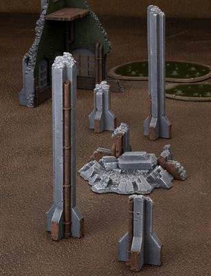 Battlefield in a Box: Gothic Industrial - Pillars - 