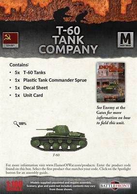 Flames of War: Soviet T-60 Tank Company (Mid War) - 