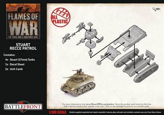 Flames of War: British Stuart Recce Patrol (Late War) - 