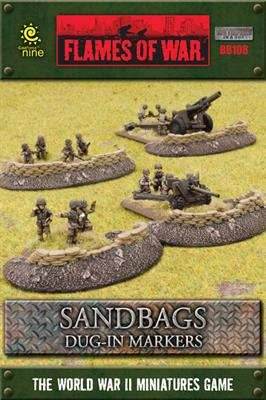 Flames of War: Sandbags - Dug In Markers - 