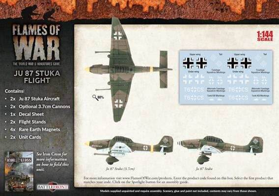 Flames of War: German Ju 87 Stuka Flight (Mid War) - 