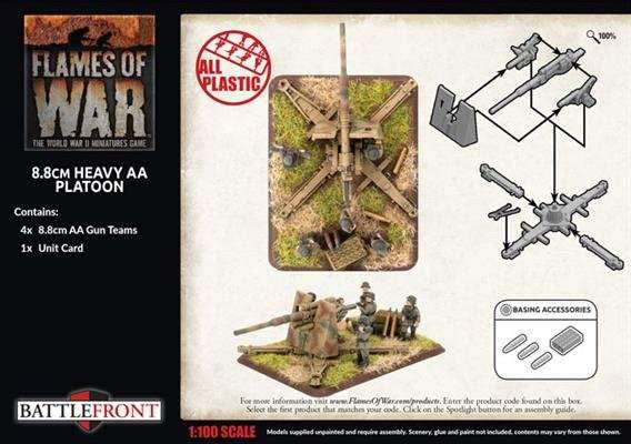 Flames of War: German 8.8cm Heavy AA Platoon (Late War) - 