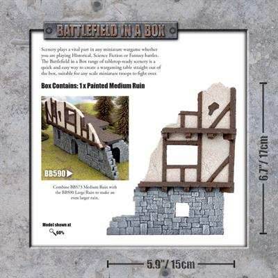 Battlefield in a Box: Wartorn Village - Medium Ruin - 