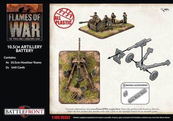 Flames of War: German 10.5cm Artillery Battery (Late War) - 