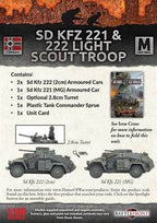 Flames of War: German SD KFZ 221 and 222 Light Scout Troop (Mid War) - 
