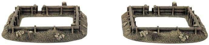 Flames of War: Log Emplacements - Gun Pit Markers - 