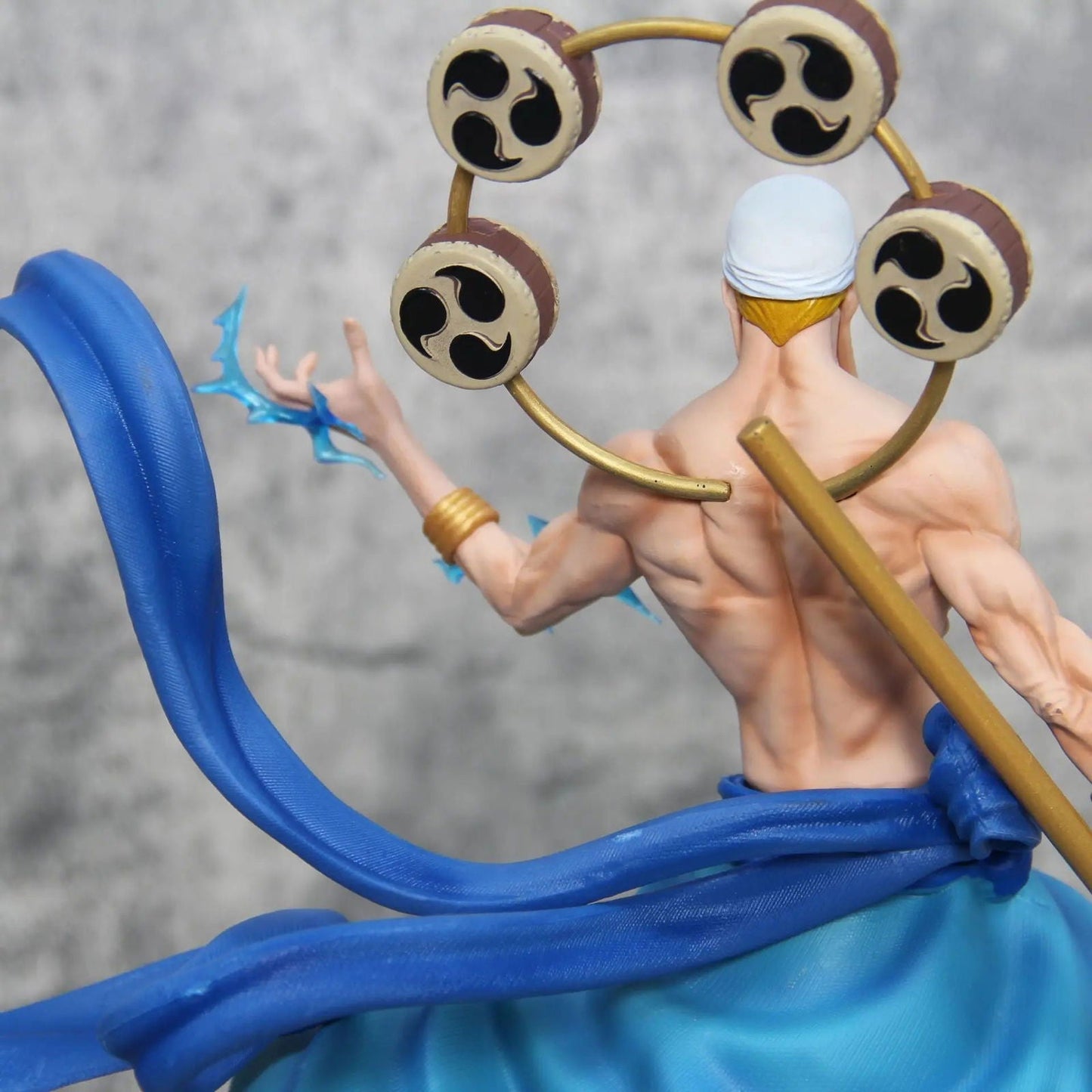 Thunder God Enel Anime Figurine, One Piece Figurines Gk Oversize PVC Statue Swappable Top Half 45 cm