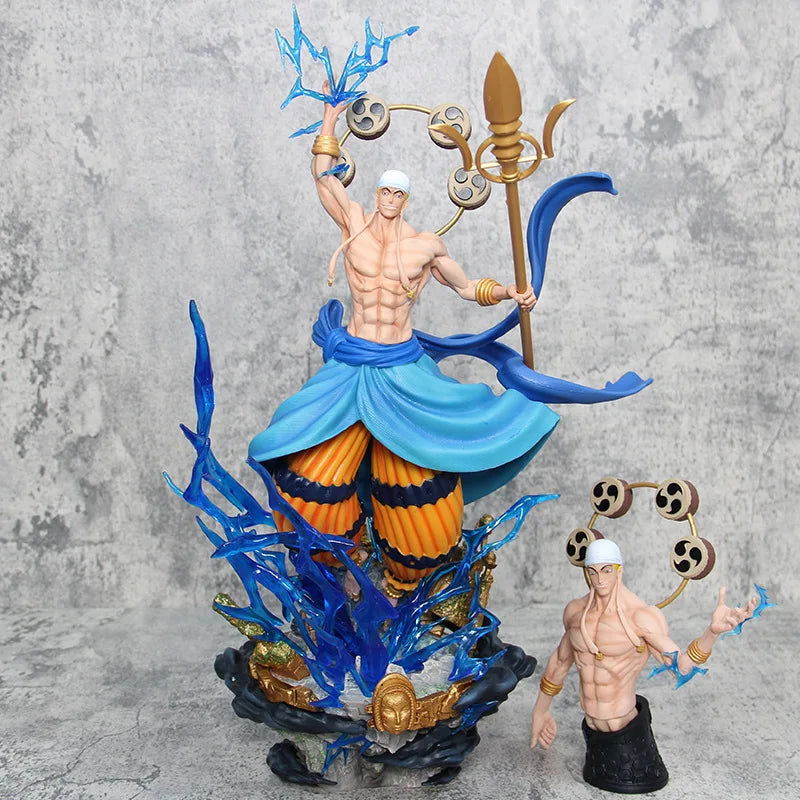 Thunder God Enel Anime Figurine, One Piece Figurines Gk Oversize PVC Statue Swappable Top Half 45 cm