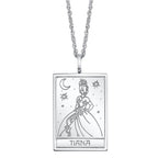 Disney X RockLove THE PRINCESS AND THE FROG Tiana Tablet Necklace - Sterling Silver