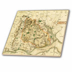 3dRose Florene Fairies n Fantasy - Ancient Fantasy Map - Tiles (ct_52328)