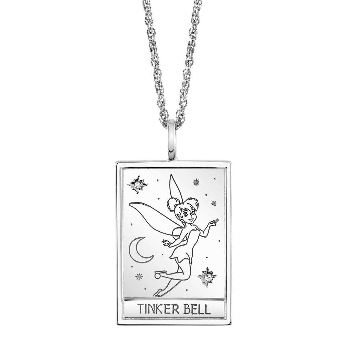 Disney X RockLove PETER PAN Tinker Bell Tablet Necklace - Sterling Silver