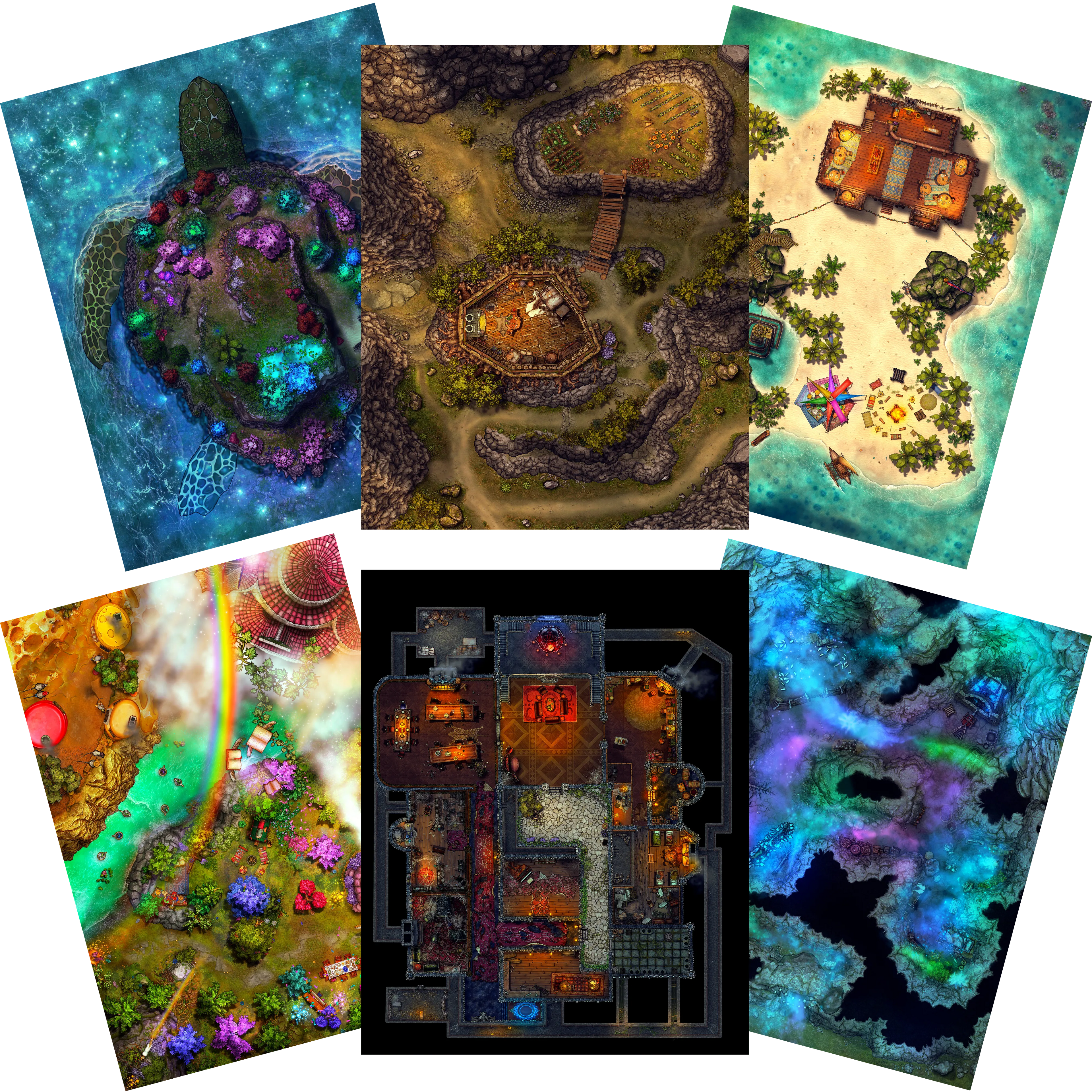 Battlezoo Ancestries: Year of Titans Themed Battle Maps