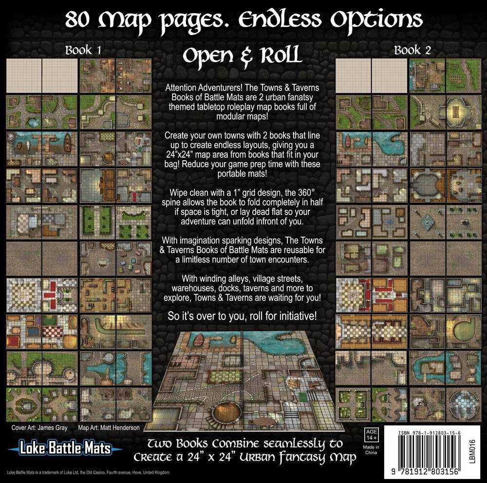 Books of Battle Mats: Towns & Taverns - 