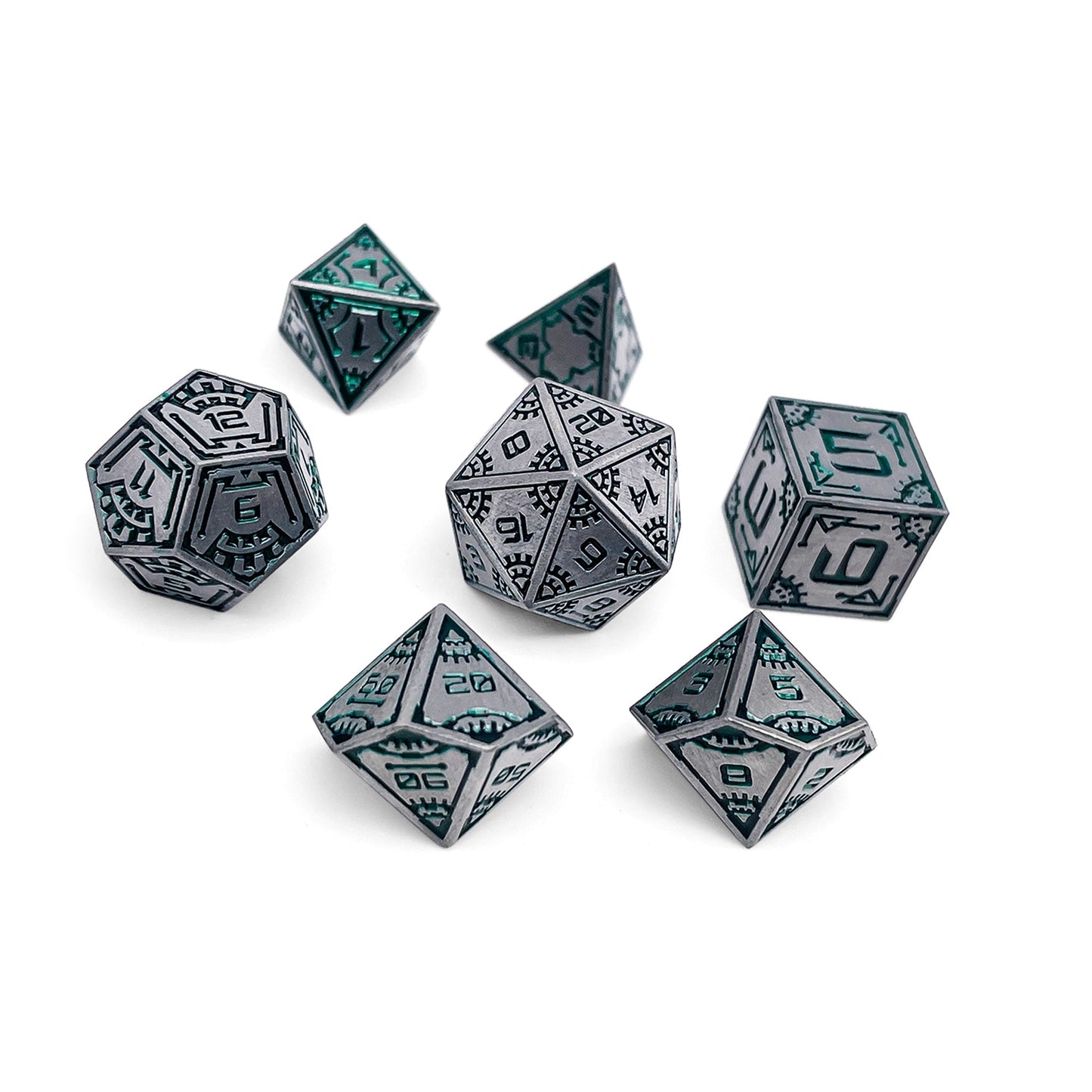 Tractor Beam - Space Dice 7 Piece RPG Set Alloy Metal Dice