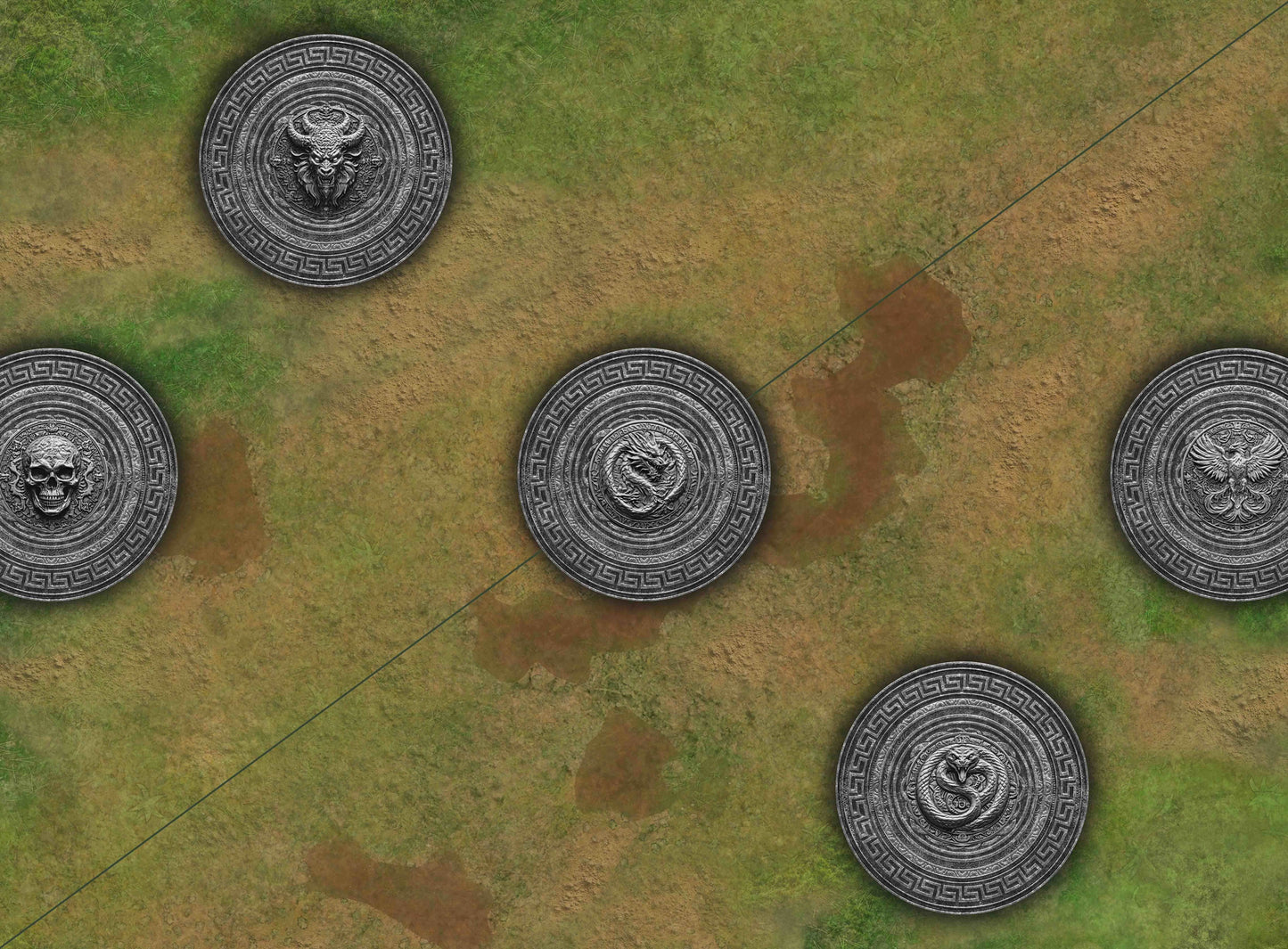 Spearhead - Infernal Steppes & Traveler's Road - Neoprene Battle Mat - Warhammer Spearhead AoS Age of Sigmar - 22x30