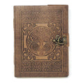 Tree of Life with Celtic Knots Leather Journal with Latch Closure - 