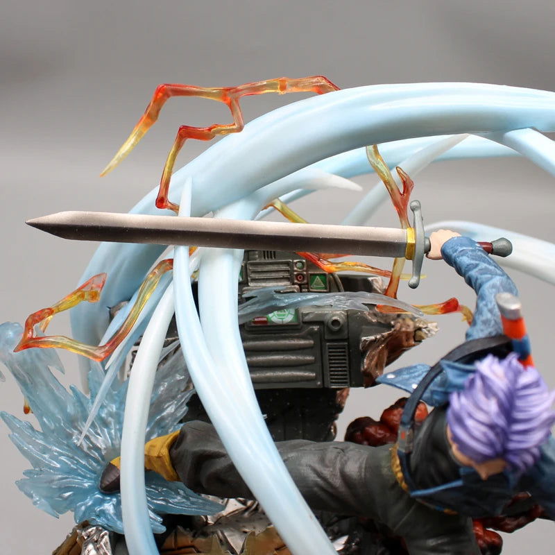 Trunks Shining Sword Attack 2 Heads Figures, Dragon Ball Z Anime Figurines Pvc Statue Gk Model 25 cm