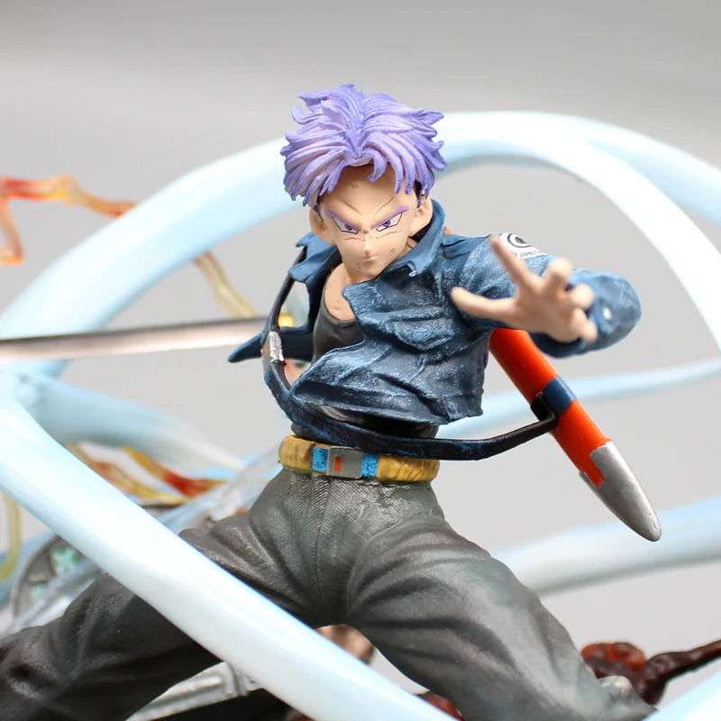 Trunks Shining Sword Attack 2 Heads Figures, Dragon Ball Z Anime Figurines Pvc Statue Gk Model 25 cm