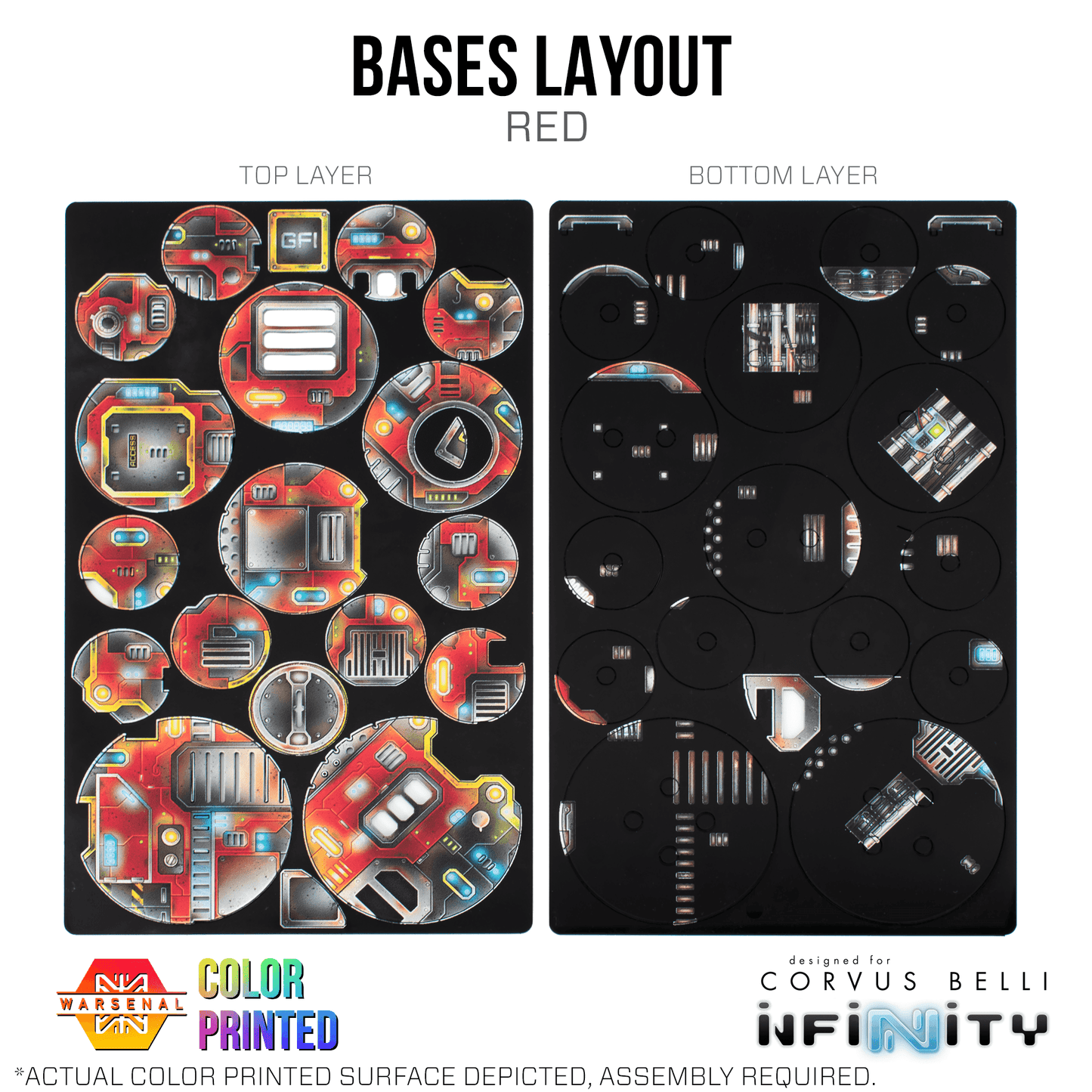 Tunguskan Bases [Color Printed] - Red