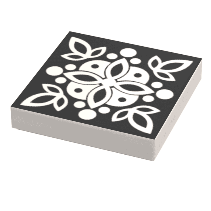 Turkish Kitchen Flooring / Wallpaper #2 made using LEGO part - Printed 2x2 Tile - 