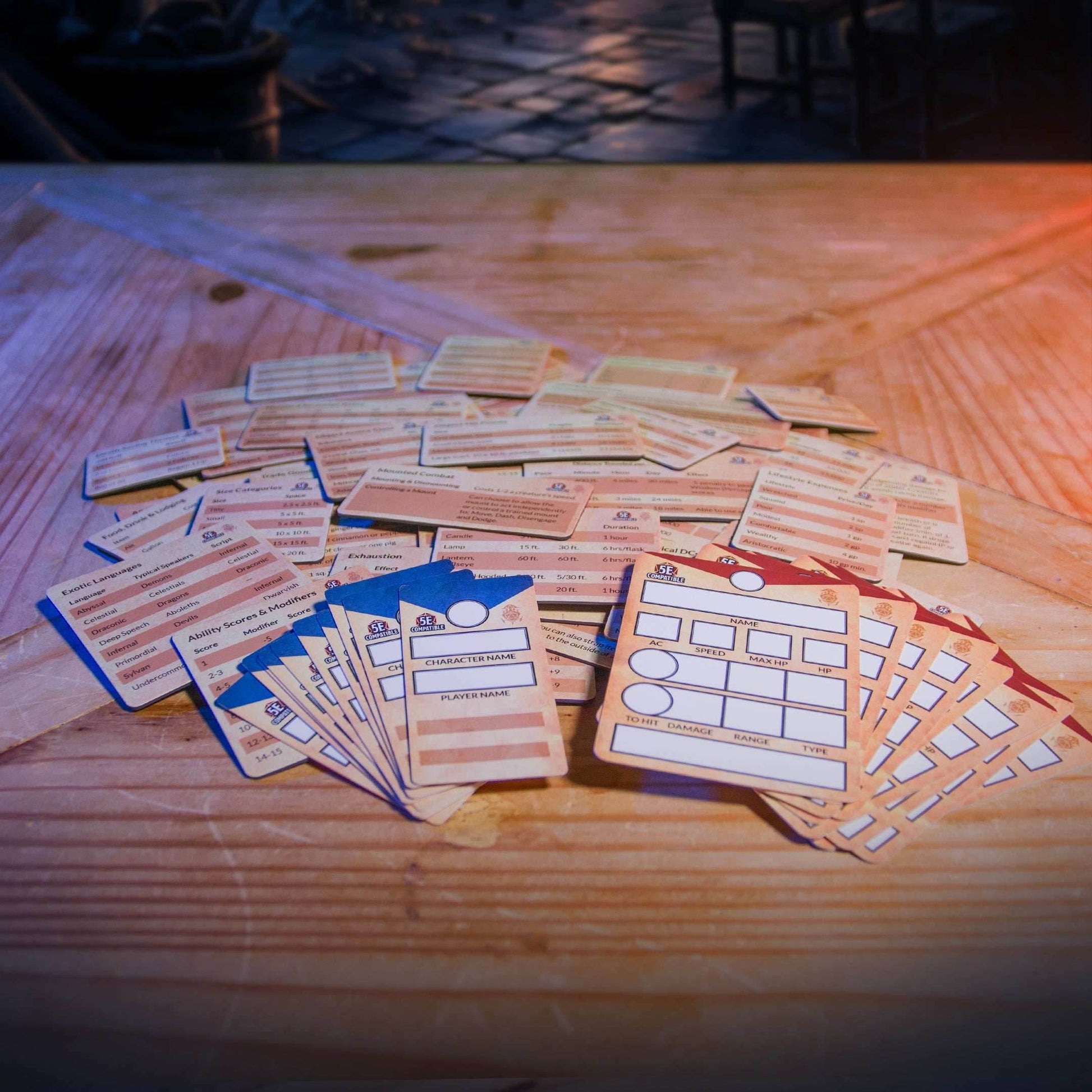 5th Edition Rules Pack - D&D 5e Magnetic Charts & Trackers for Game Master Screen - 